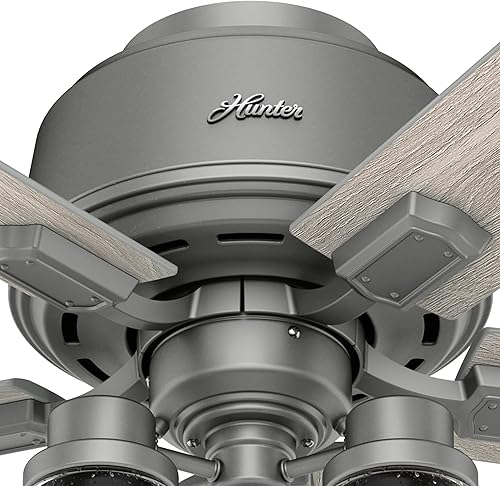 Miniatura 9 de Hunter Hartland 50653 - Ventilador de techo para interiores de 44 pulgadas con luces LED, para dormitorio, sala de estar o cocina, montaje de perfil