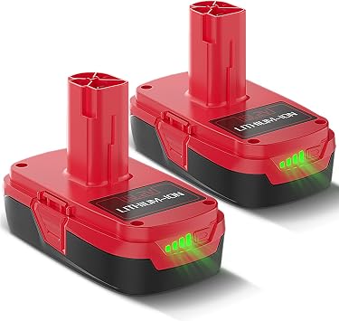 POWTREE 2Pack 4.0Ah C3 Replacement for Craftsman 19.2 Volt Battery Compatible with Craftsman 19.2V Battery Lithium XCP DieHard 130279005 1323903 130211004 130279003 11045 11375 11376 Cordless Tools