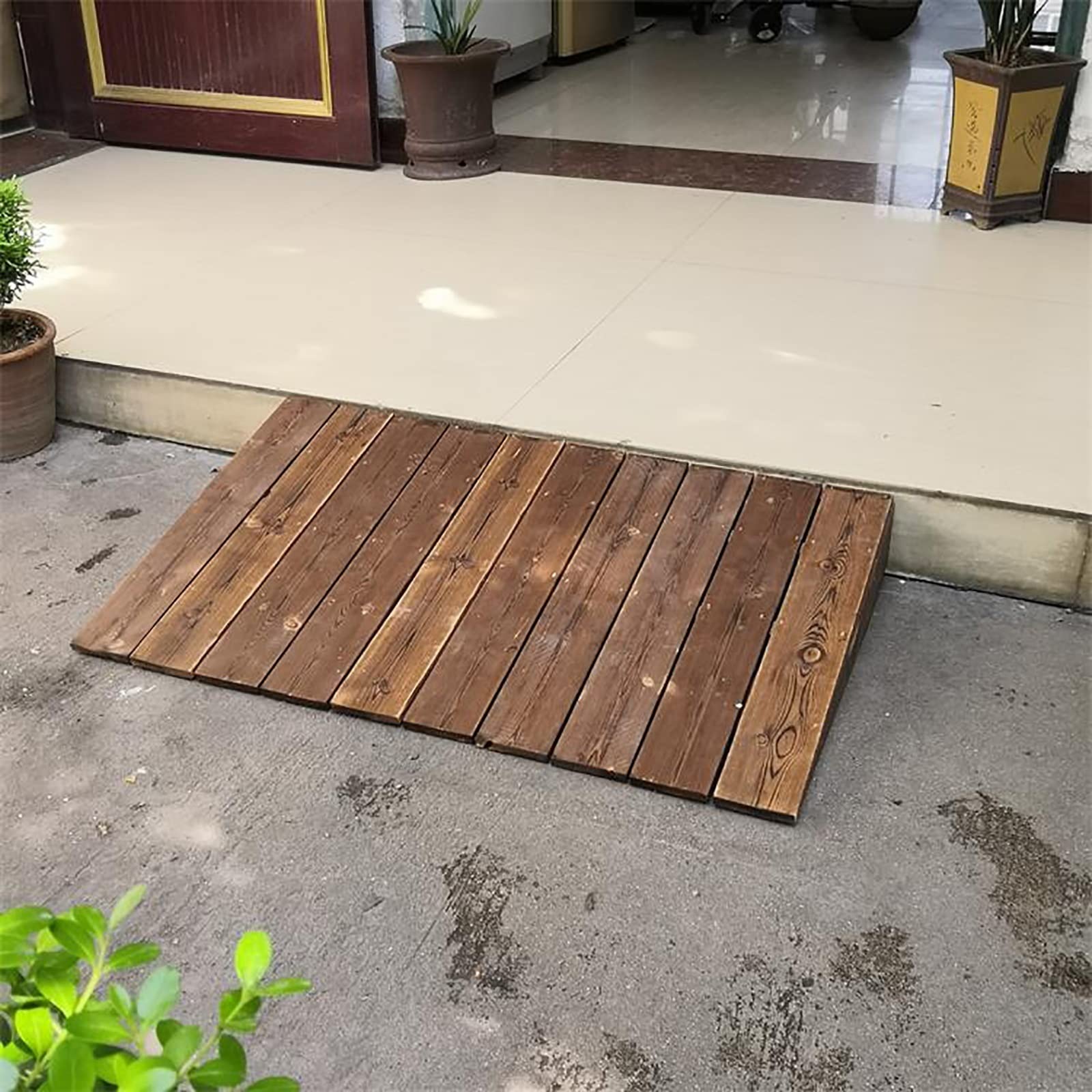 Rampas de Madera para Sillas de Ruedas para el hogar- 4/7/7.8/9.8 Pulgadas de Elevación, Rampas de Umbral de Servicio Pesado para Scooters Andadores Bicicletas, Puerta Delantera/Rampa de Entrada al