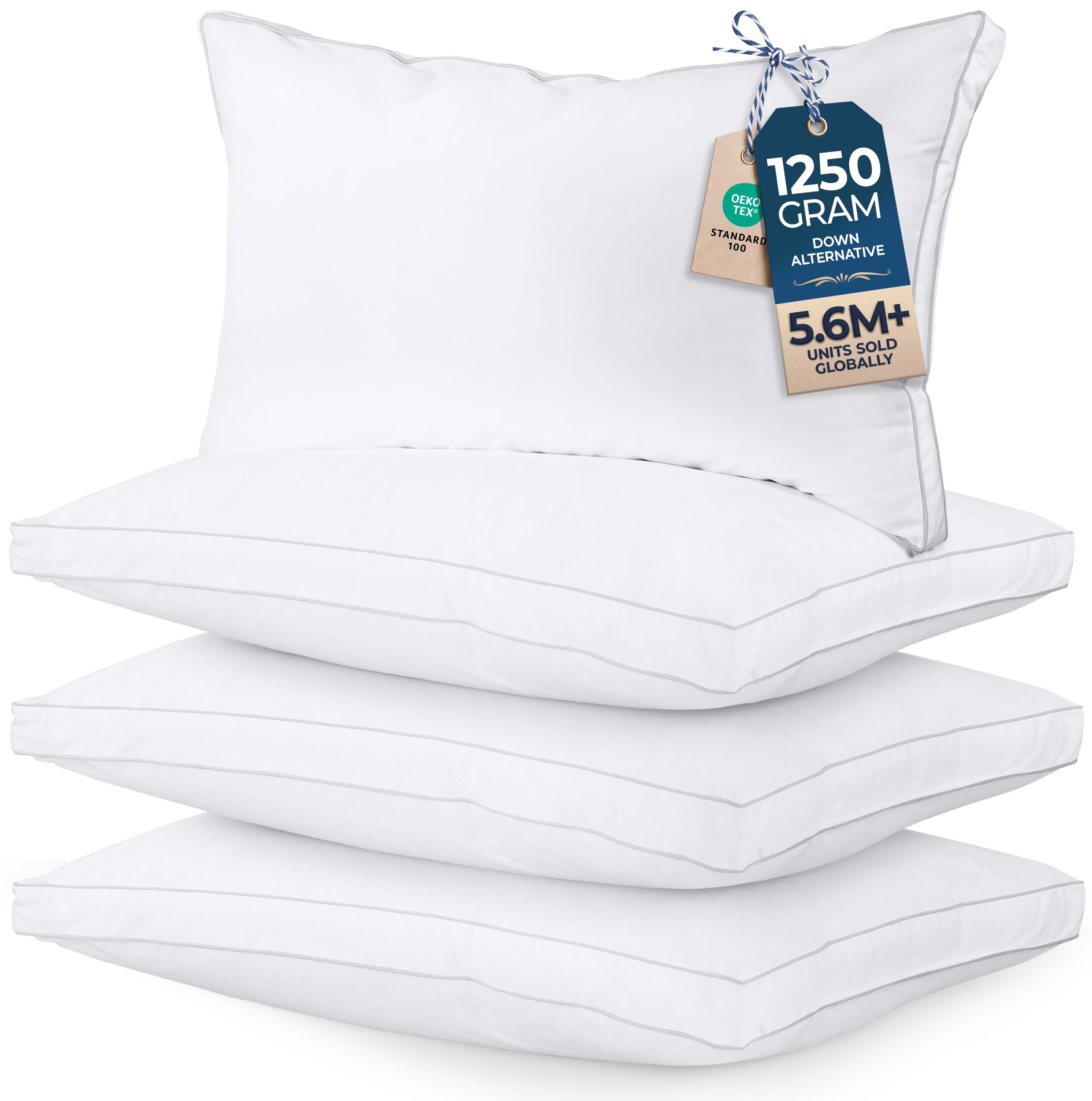 Utopia Bed Pillow Set - Queen Size, Hotel Comfort -12