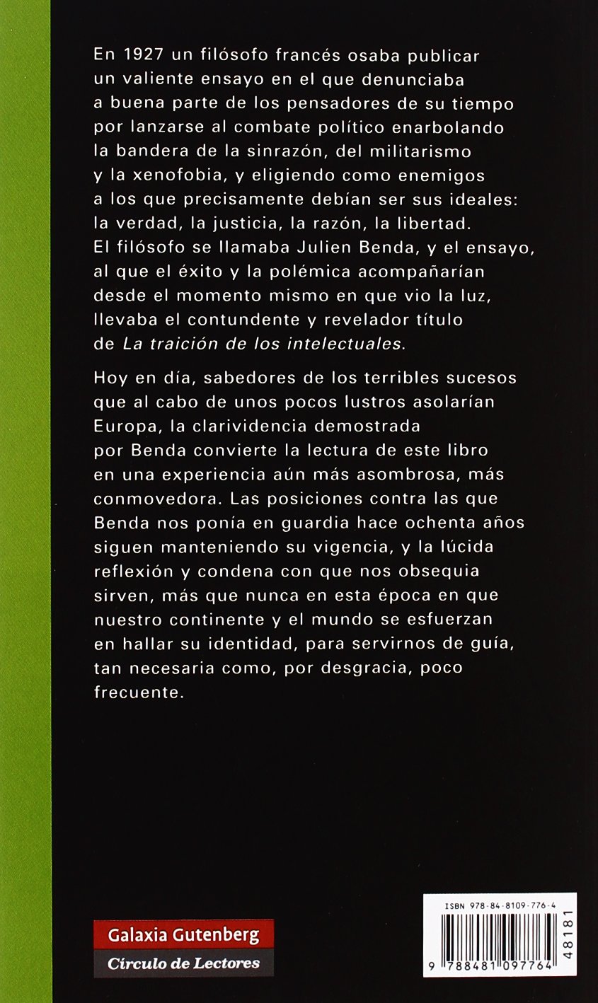 La traición de los intelectuales (Ensayo)