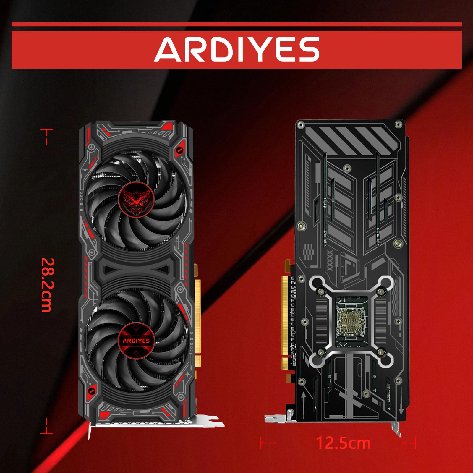 RX 5700 XT 8GB Graphics Card, GDDR6 256-Bit DirectX 12,3*DP and 1*HDMI Port PCIe4.0 2K Graphics Card for Gaming PC, Video Card for Office Tarjeta Gráfica with Dual Cooling Fans