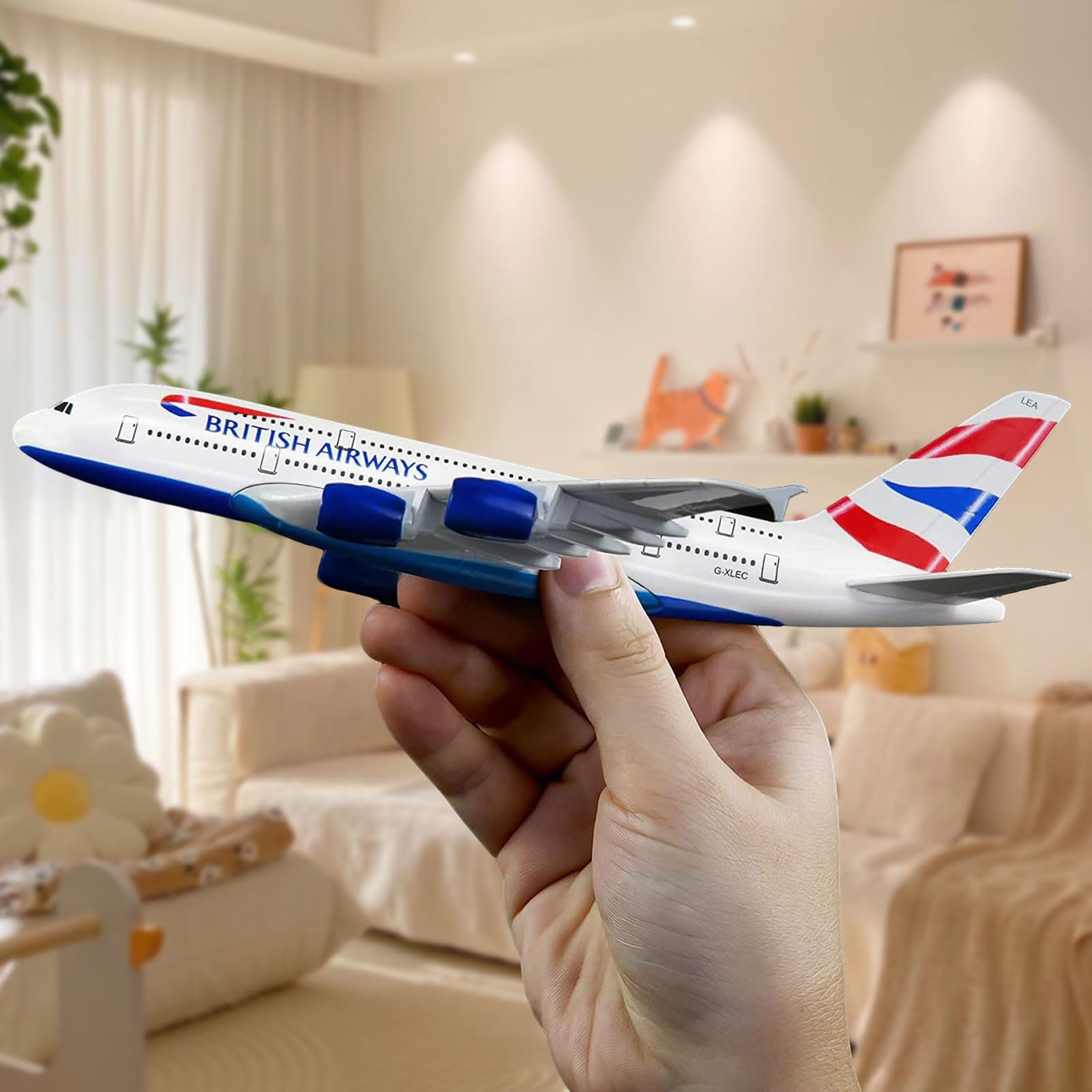 Starkvista British Airways A380 Airplane Toy, Alloy Diecast Plane with Realistic Details - Image 3