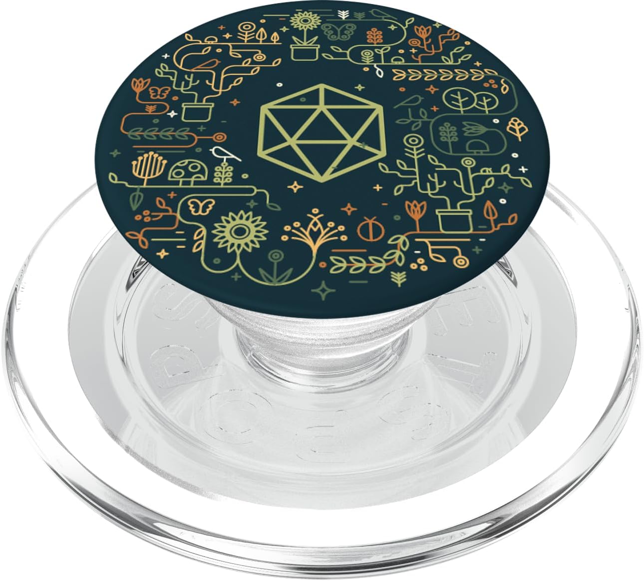 Geeky D20 Dice Set Plants and Succulents Nerdy PopSockets PopGrip for MagSafe