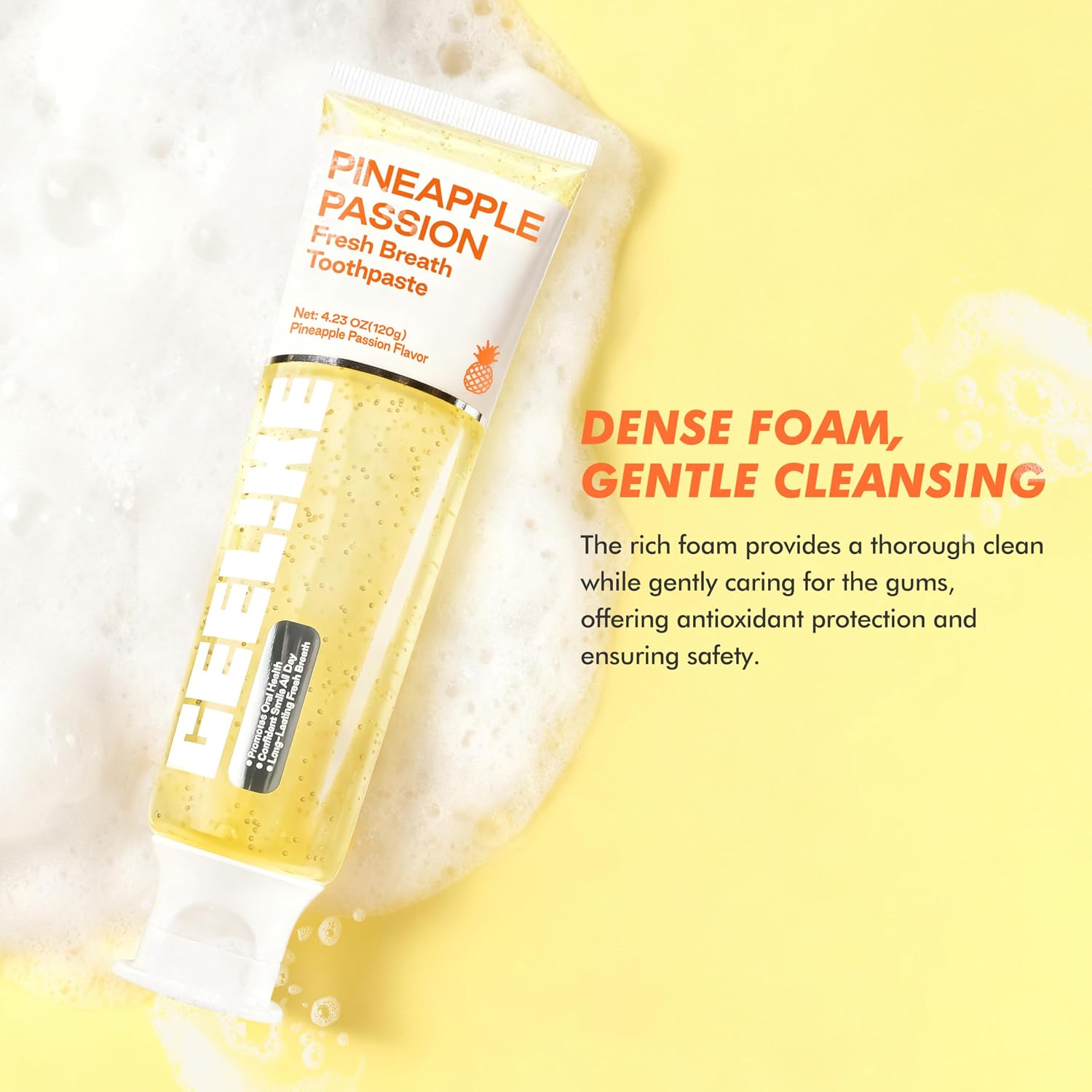 Fresh Breath Toothpaste, Gentle Toothpaste for Sensitive Teeth, Complete Care Toothpaste with Unique Texture (1, Pineapple Passion) image 3
