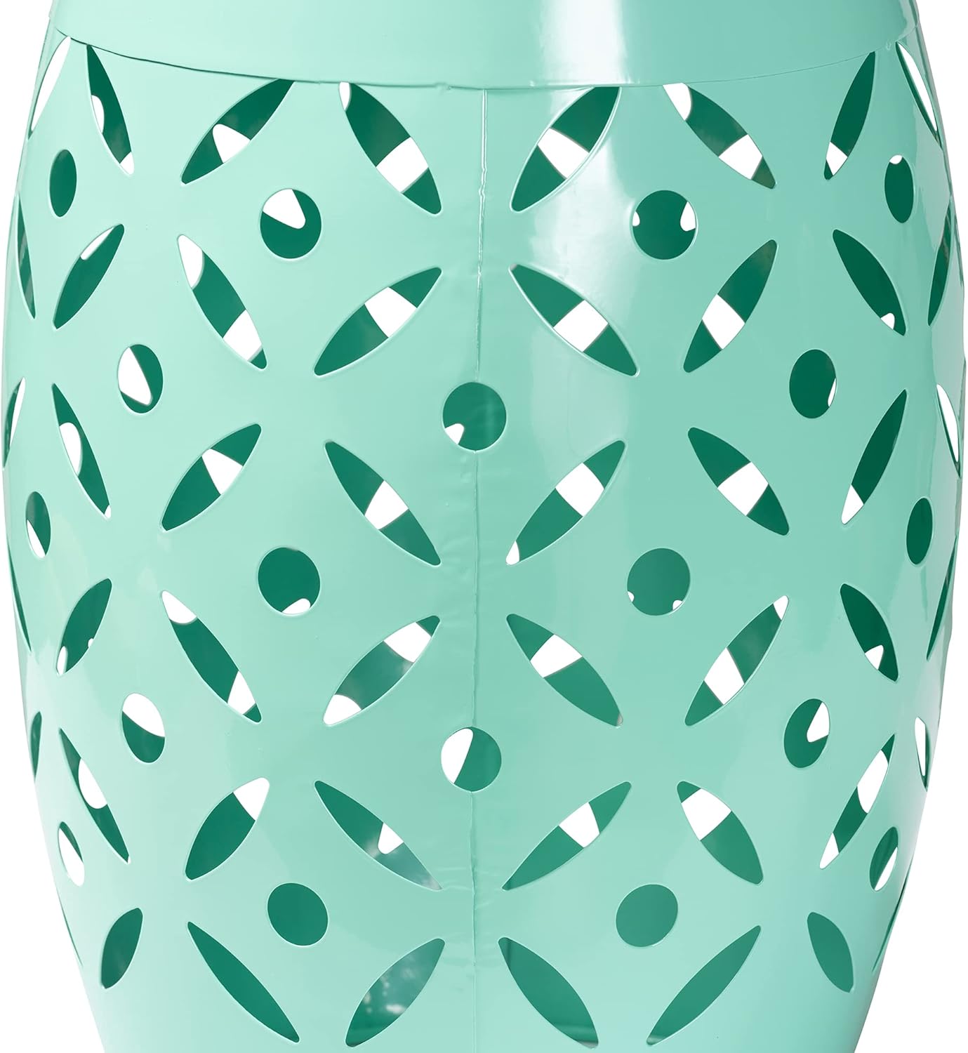 Baxton Studio Hallie Modern and Contemporary Aqua Finished Metal Outdoor Side Table