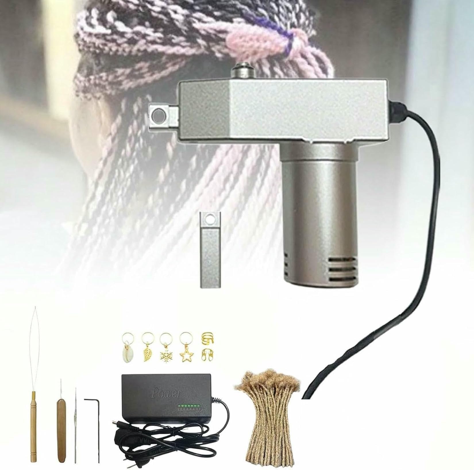 Máquina para hacer rastas sin dolor: teje extensiones de 12mm
