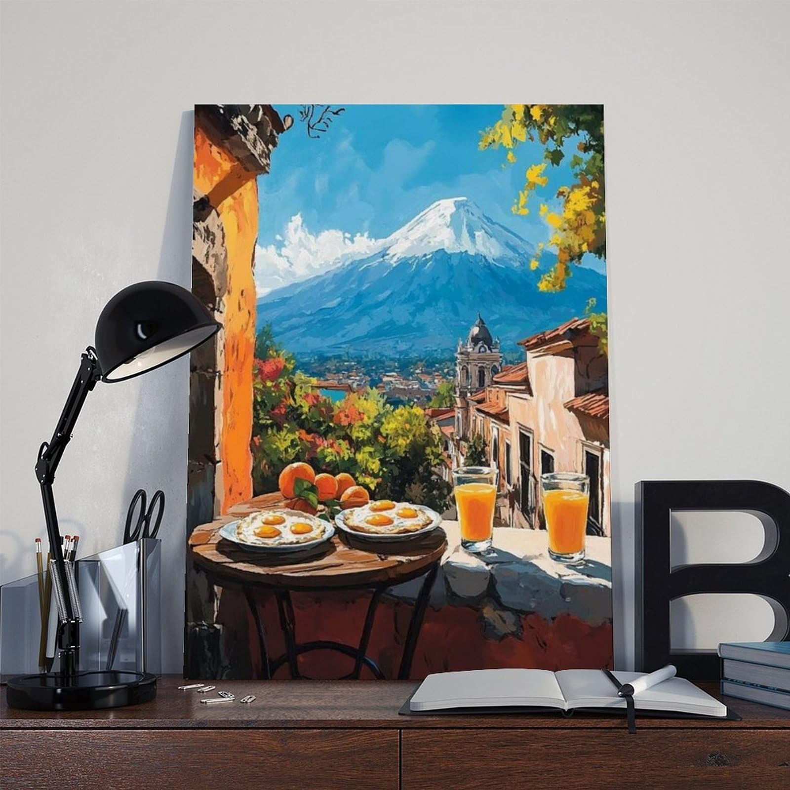 UTGN Huevos Rancheros - Poster su tela, decorazione per camera da letto, motivo: Rancheros, decorazione per la camera da letto, 60 x 90 cm