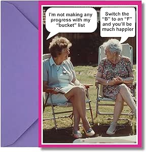 Funny Birthday Cards For Women Rude Bucket List Design Perfect For Best Friends Bestie