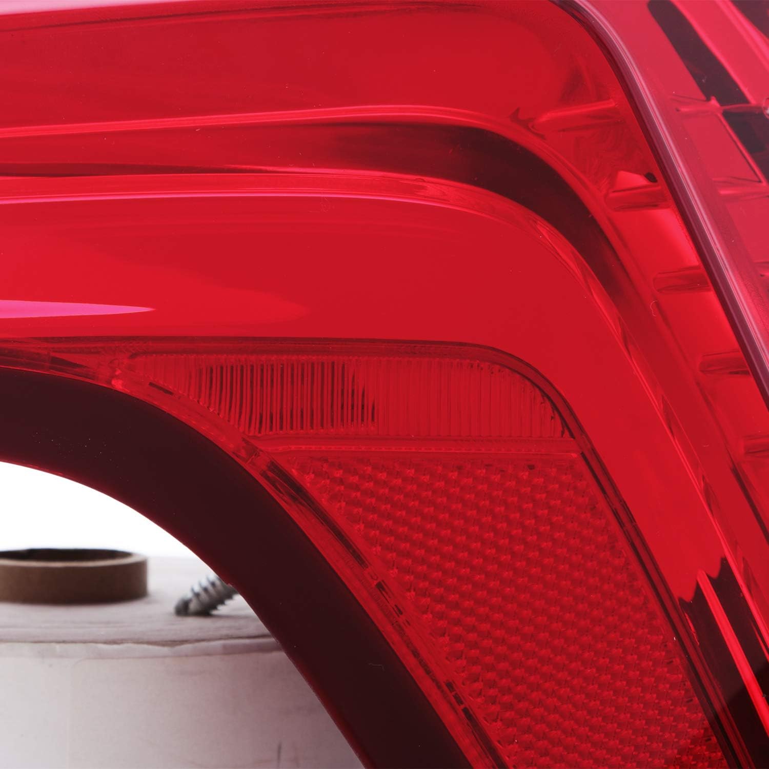 AKKON - Fit 2017-2019 Cadillac XT5 OE Style Full LED Tail Lights Pair Assembly [Red Housing]