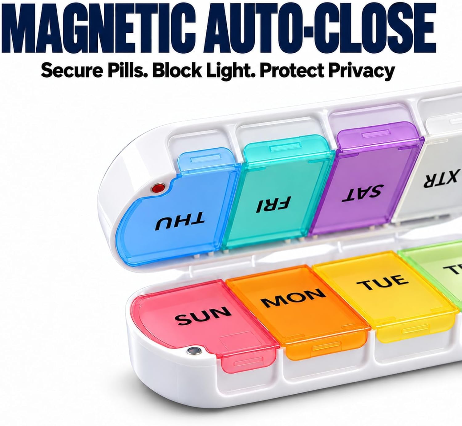 Pill Organizer Large, Weekly Medicine Pill Organizers, 7 Day Pills Box Case