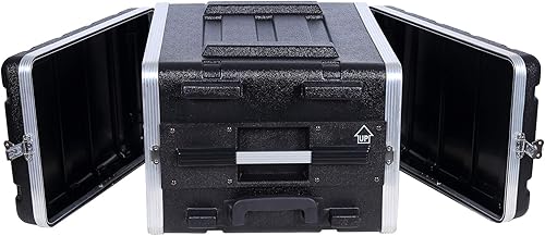 Miniatura 15 de Crossrock Estuche apilable para rack de 6U, profundidad estándar de 19.25 pulgadas, construcción de carcasa rígida de polietileno con hardware