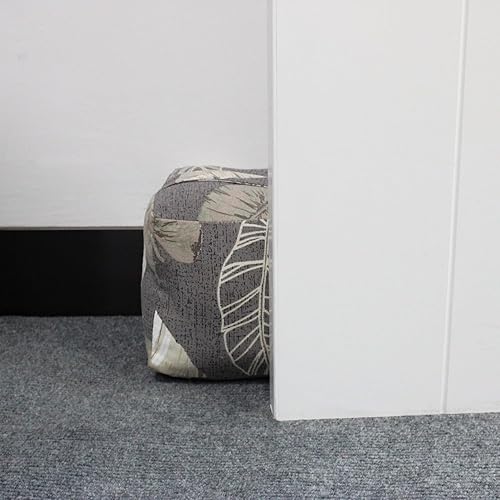 Vista 130 de Tope de puerta decorativo con peso, tope de puerta de tela con asa, cubo cuadrado resistente, protectores de pared para el hogar, oficina, A