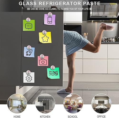 Miniatura 4 de Pares de imanes de nevera de torre Eiffel imán de vidrio para refrigerador pequeños imanes decorativos fuertes con imagen divertida linda