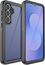 for Samsung-Galaxy-S25-FE 5G IP68 Waterproof Case Full-Body Slim Snowproof Shockproof Dustproof Underwater TPU PC Hybrid Outdoor Transparent Cover with Wrist Strap