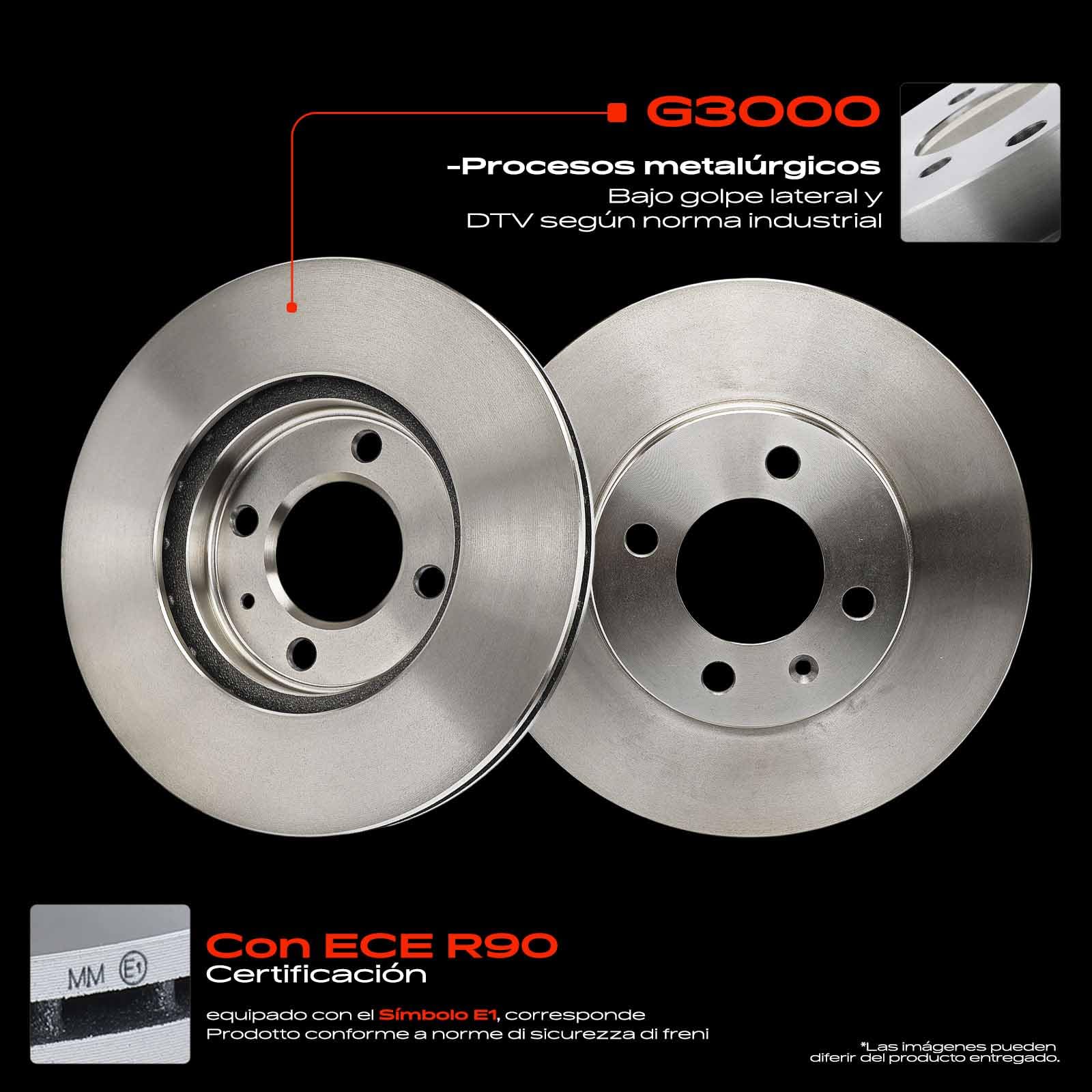 Frankberg 2 discos de freno 4 pastillas de freno | 6N0615301D; Compatible con: Toledo I 1L2, Golf III Cabriolet 1E7, Polo 6N1, C.a.d.d.y II MPV 9K9B, Polo Variant 6V5