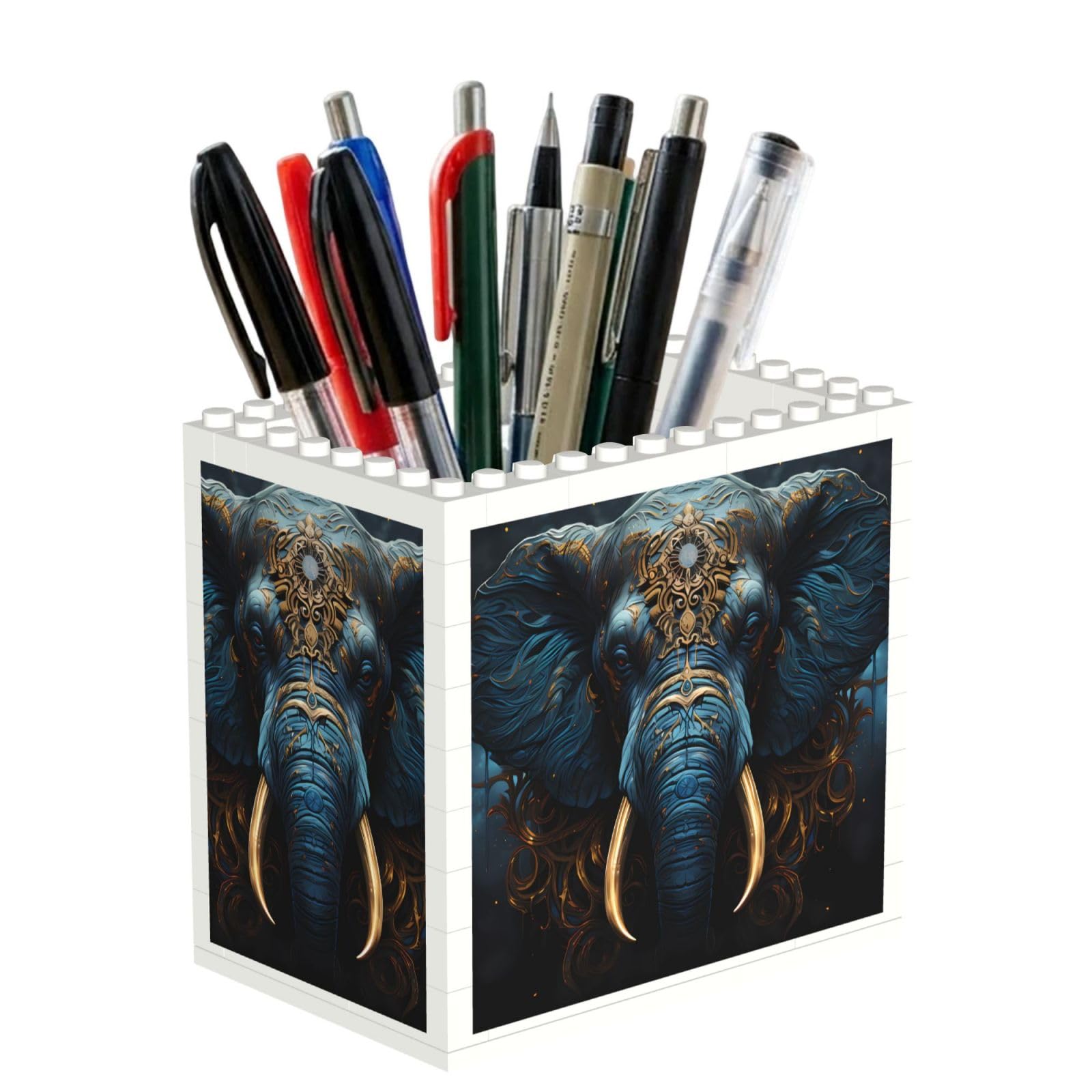 SXZVVBN Eerie Elephant Building Block Desk Tidy ABS Organiser
