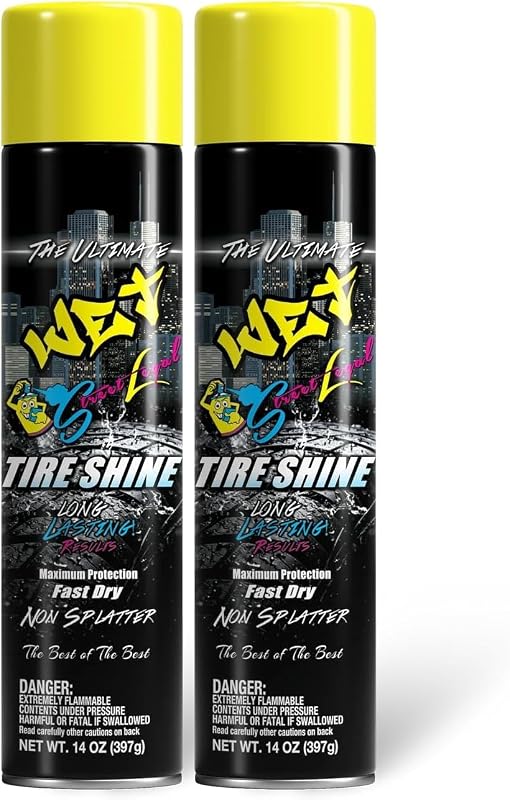 Street Legal Brilho para Pneus com Acabamento Molhado em Spray, 2 Frascos de 420 mL