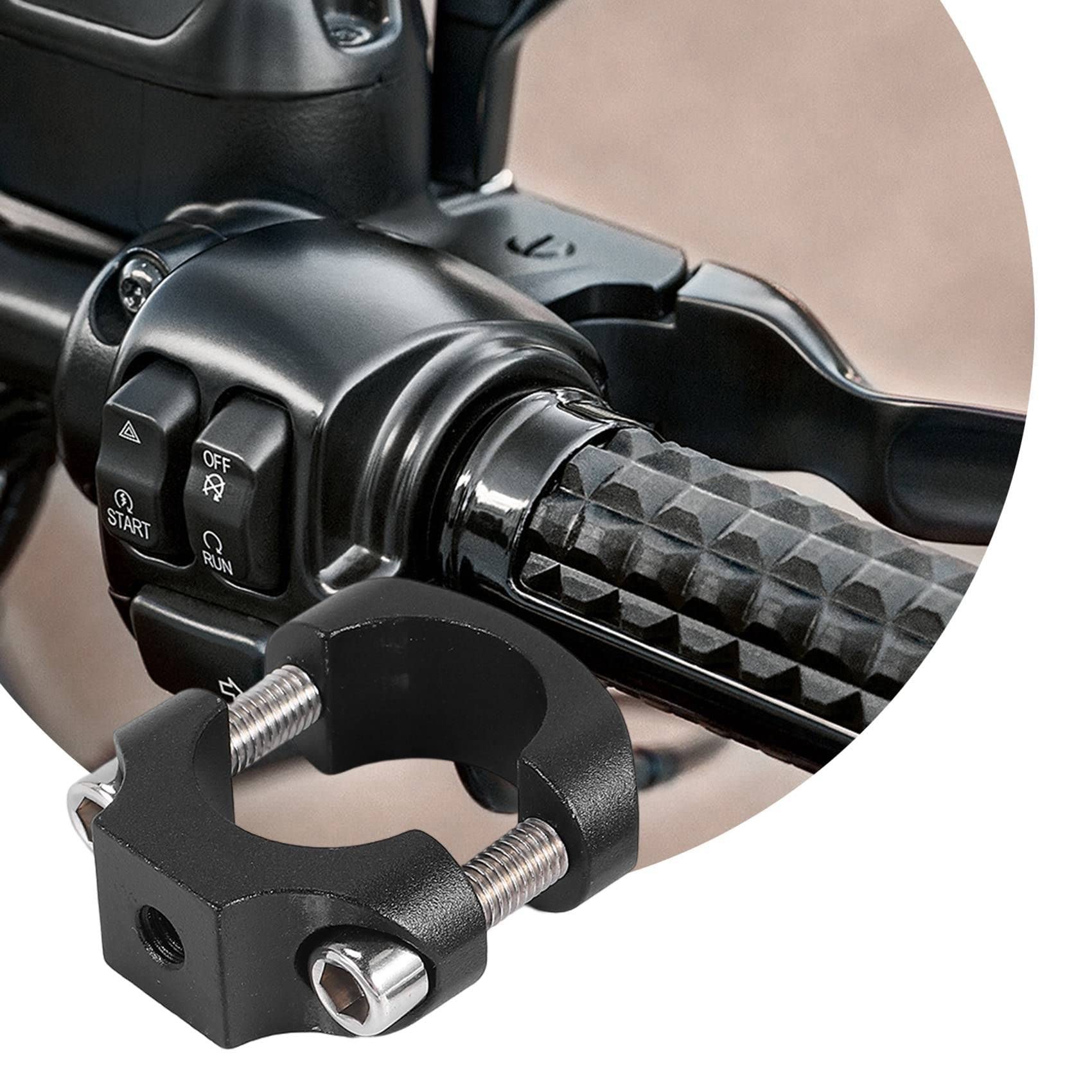 Supporto per manubrio universale, 22 mm, 7/8", per moto, TG80, per manubrio, morsetto per Cafe Chopper