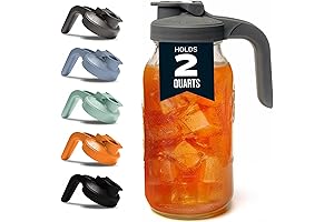 County Line Kitchen Glass Mason Jar 2 Quart Pitcher for Cold Brew,...