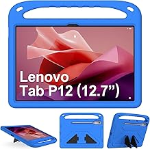Lenovo Tab P12 12.7 Inch Tablet Case with Stand and Handle - Shock Resistant - Blue