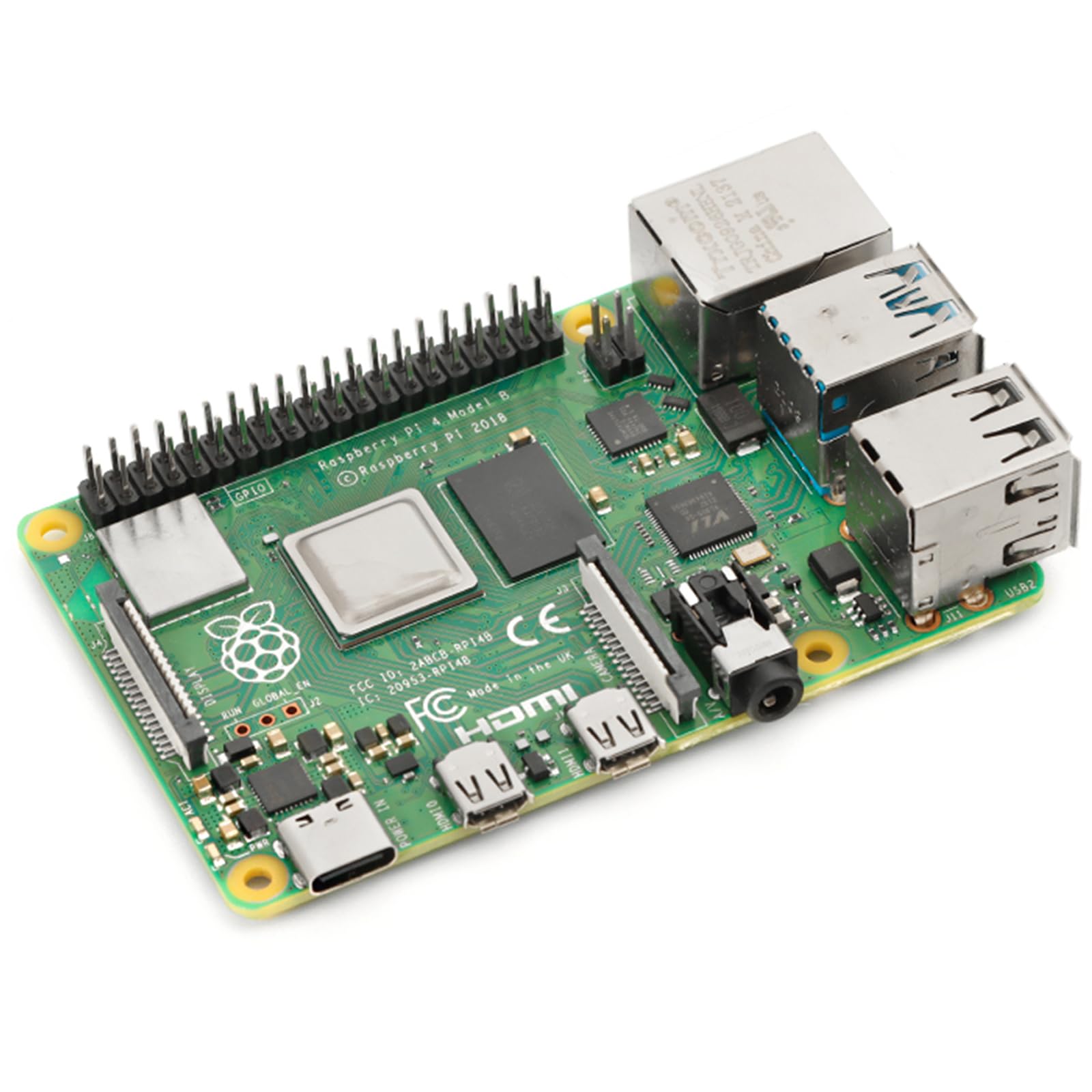 Raspberry Pi 4 Modello B 4GB Scheda di Sviluppo 1.5GHz Bluetooth 5.0 WiFi Multifunzionale Universale Scheda di Sviluppo Scheda di Apprendimento per Python Linux Programmazione