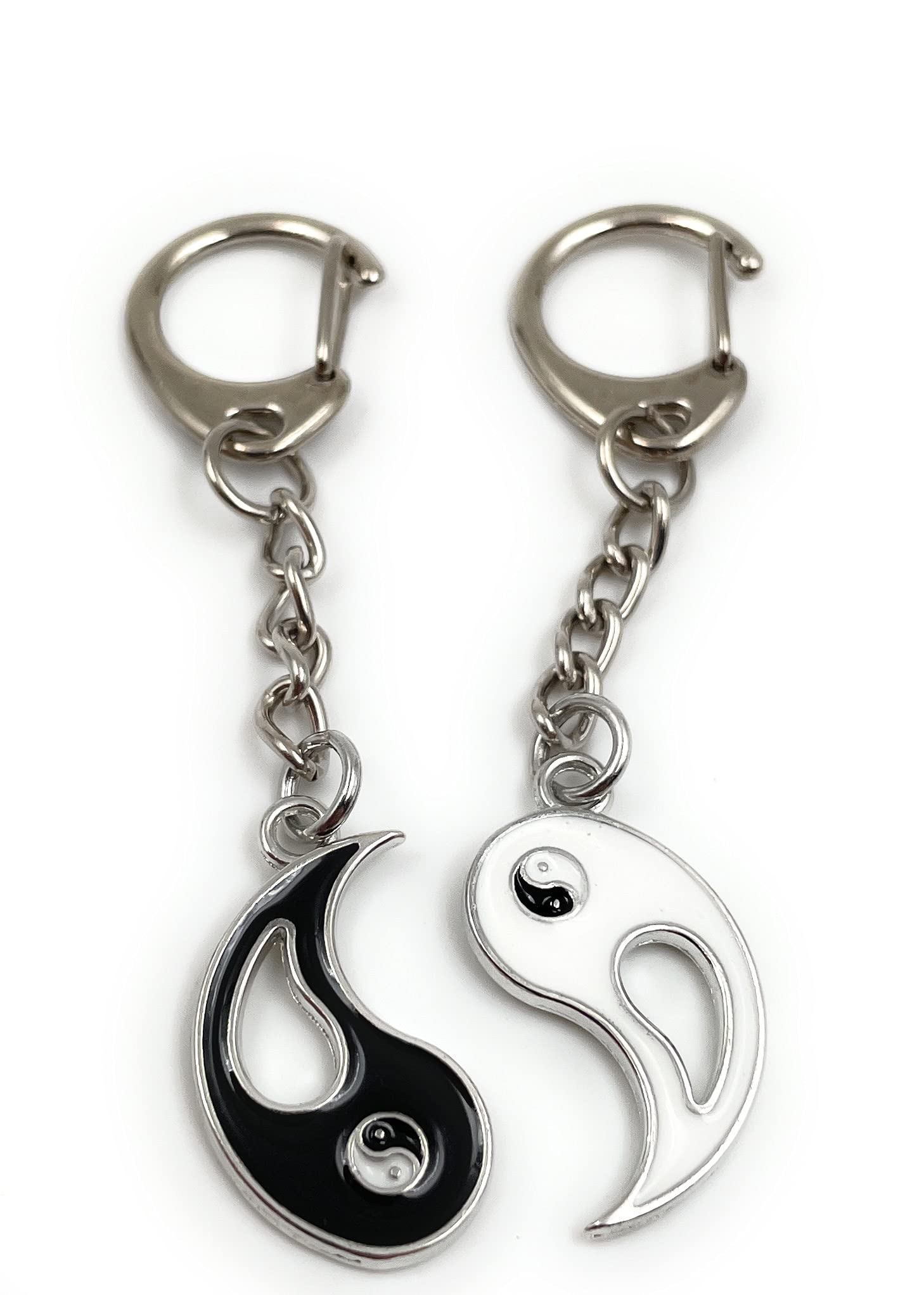Onwomania Ying Yang Friendship Lucky Charm Keyring in Aluminium Gift Box, Ideal as a Gift, multicoloured, One Size