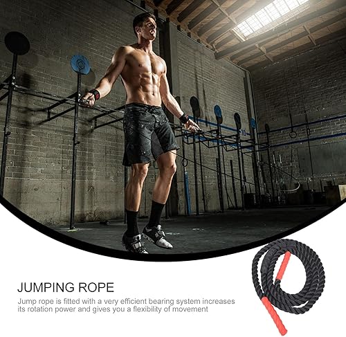Miniatura 7 de Toyvian Heavy Duty Fitness Jump Rope Thick Weighted Skipping Rope for Adult Strength Training Mma Boxing Gym Workout