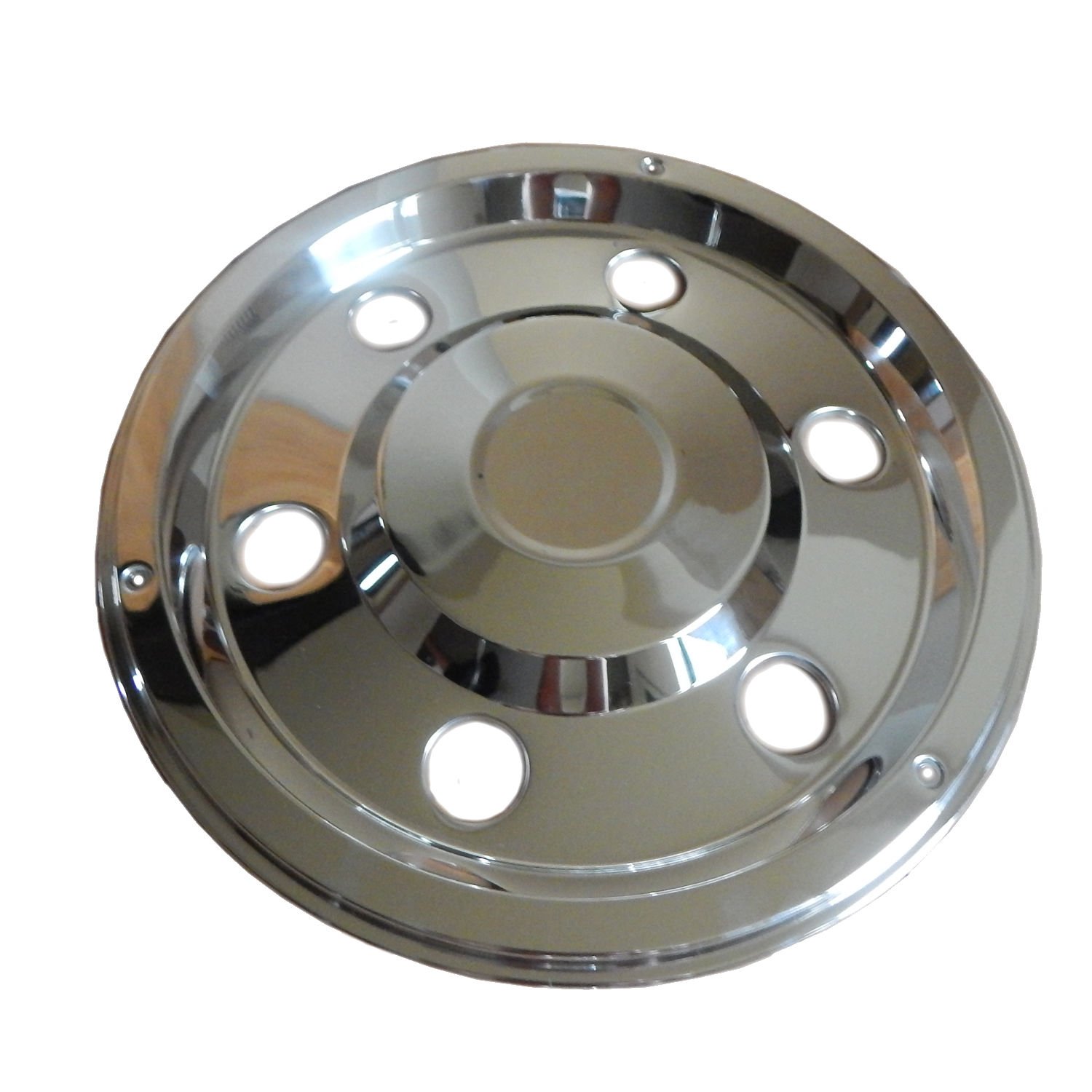 '2 x Tapacubos 17,5 plano acero inoxidable V2 A Camiones eje trasero colgante Caravana