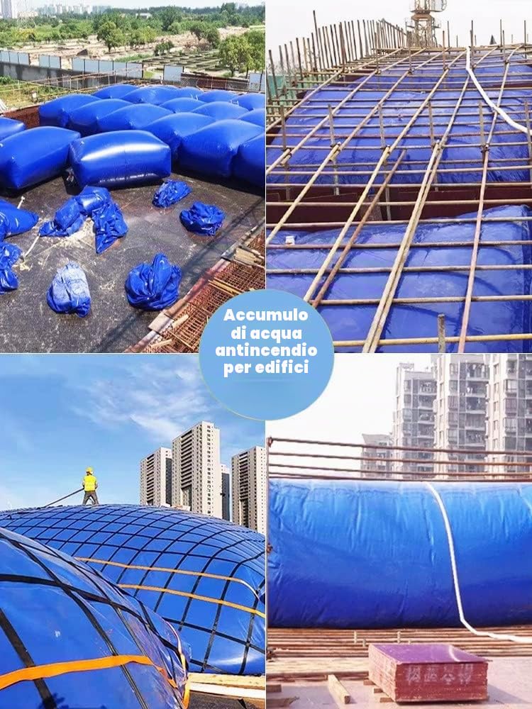 Serbatoio d'acqua pieghevole - 6000L/5000L/1000L/500L/100L, serbatoio d'acqua in PVC for camion, roulotte e uso in giardino(265L/70Gal/1x0.7x0.38 m)