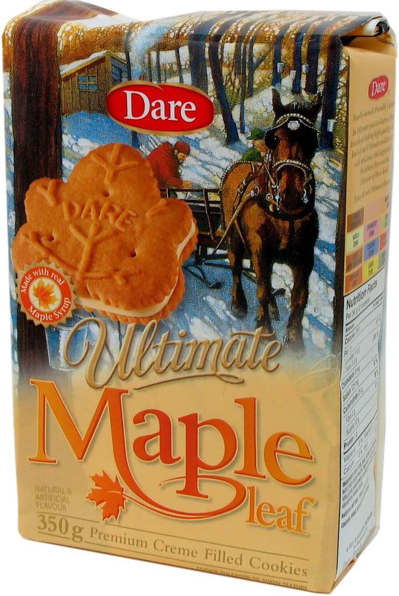Dare Ultimate Maple Leaf Crme Sandwich Cookies, 350 Grams/12.3 Ounces