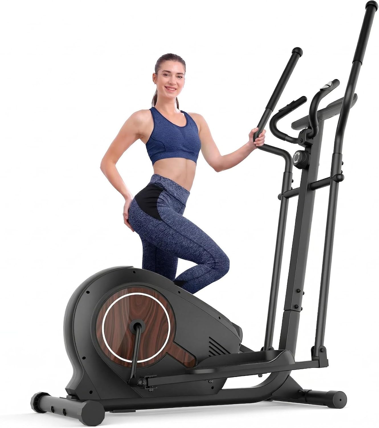 ANCHEER Elliptical Exercise Machine, Elliptical Trainer for Home Gym, Exercise Equipment 500Lbs Max Weight, Ultra-Silent Elliptical Machine with 14 Resistance Levels Pulse Rate Grips