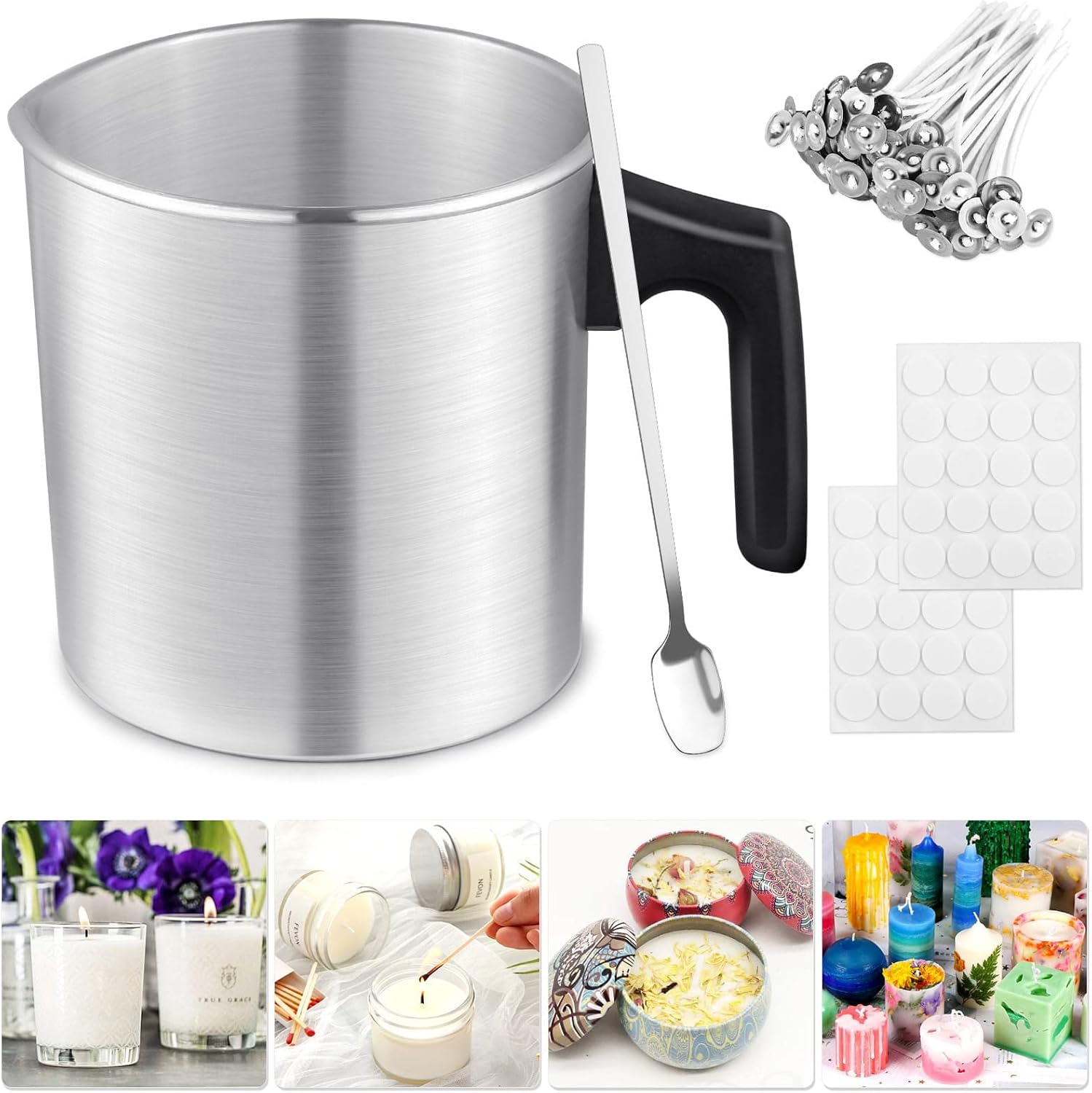 Thrilez Candle Making Pouring Pot, 103 Pieces Candle Craft