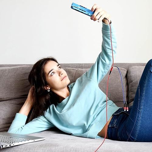 Miniatura 7 de Cable de carga rápida múltiple de 4.5 A, paquete de 2 cables de carga múltiples de 4 pies, USB A a tipo CLightningMicro puertos USB 3 en 1, cable