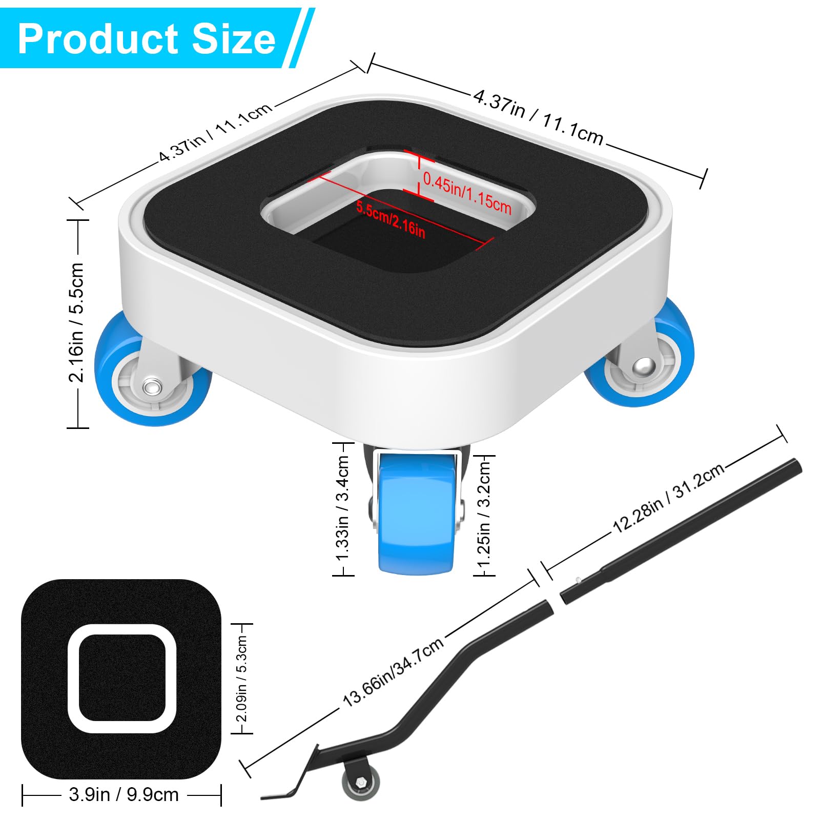 Cursori per mobili, carrello per mobili con ruote girevoli a 360°, traslochi mobili per spostare divani pesanti, letto, capacità di carico fino a 408,2 kg