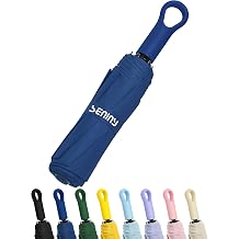 Seniny Umbrellas for Rain with Ring Buckle - Travel Umbrella Compact for Backpack, Car, Walking, Automatic UV Umbrella for Sun Protection, Small Portable & Folding Umbrellas for Windproof, Women Kids