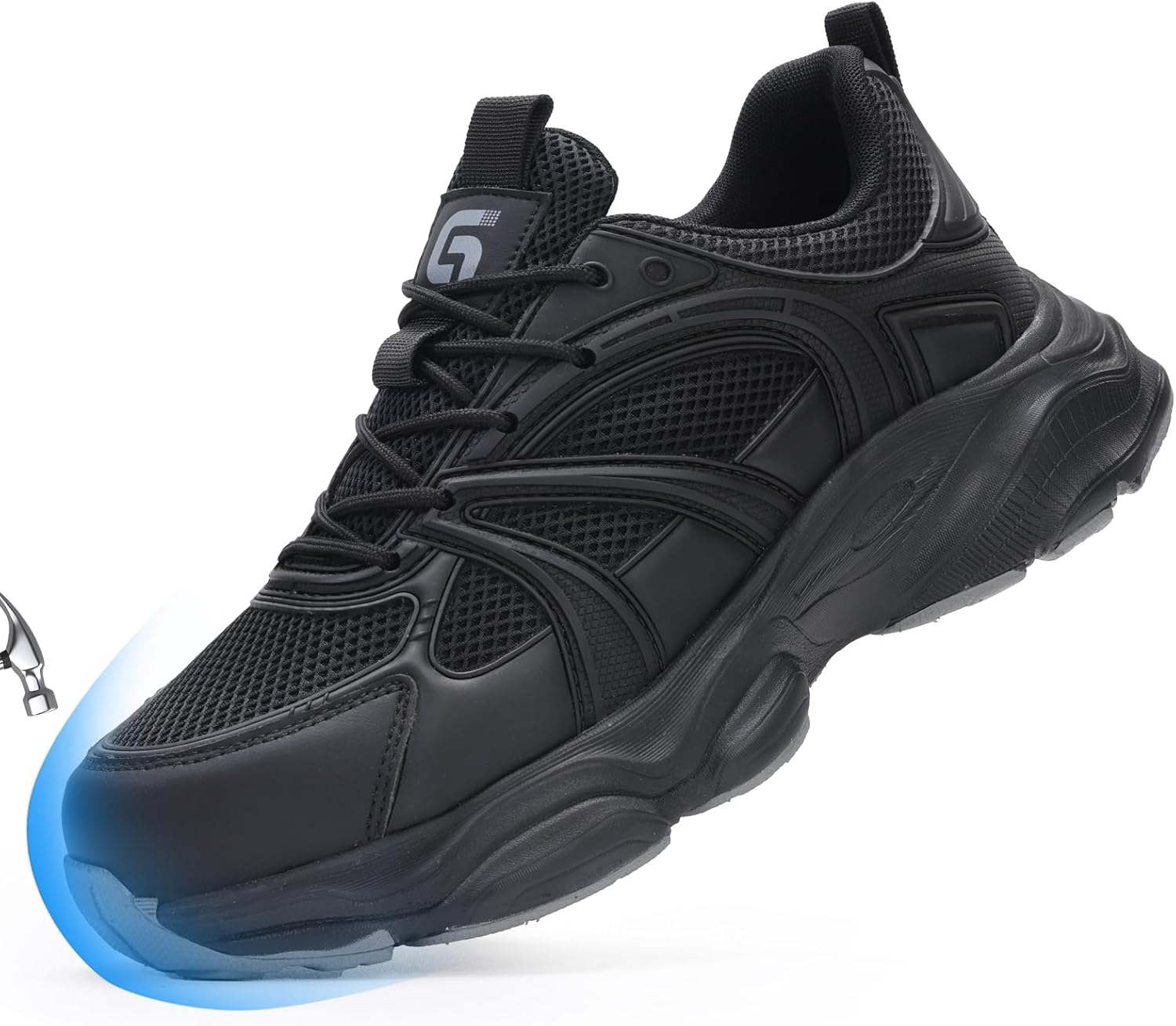 Steel Toe Safety Shoes for Men Women Puncture Resistant Lightweight Comfortable Footwear Industrial Work Shoes for Construction Warehouse