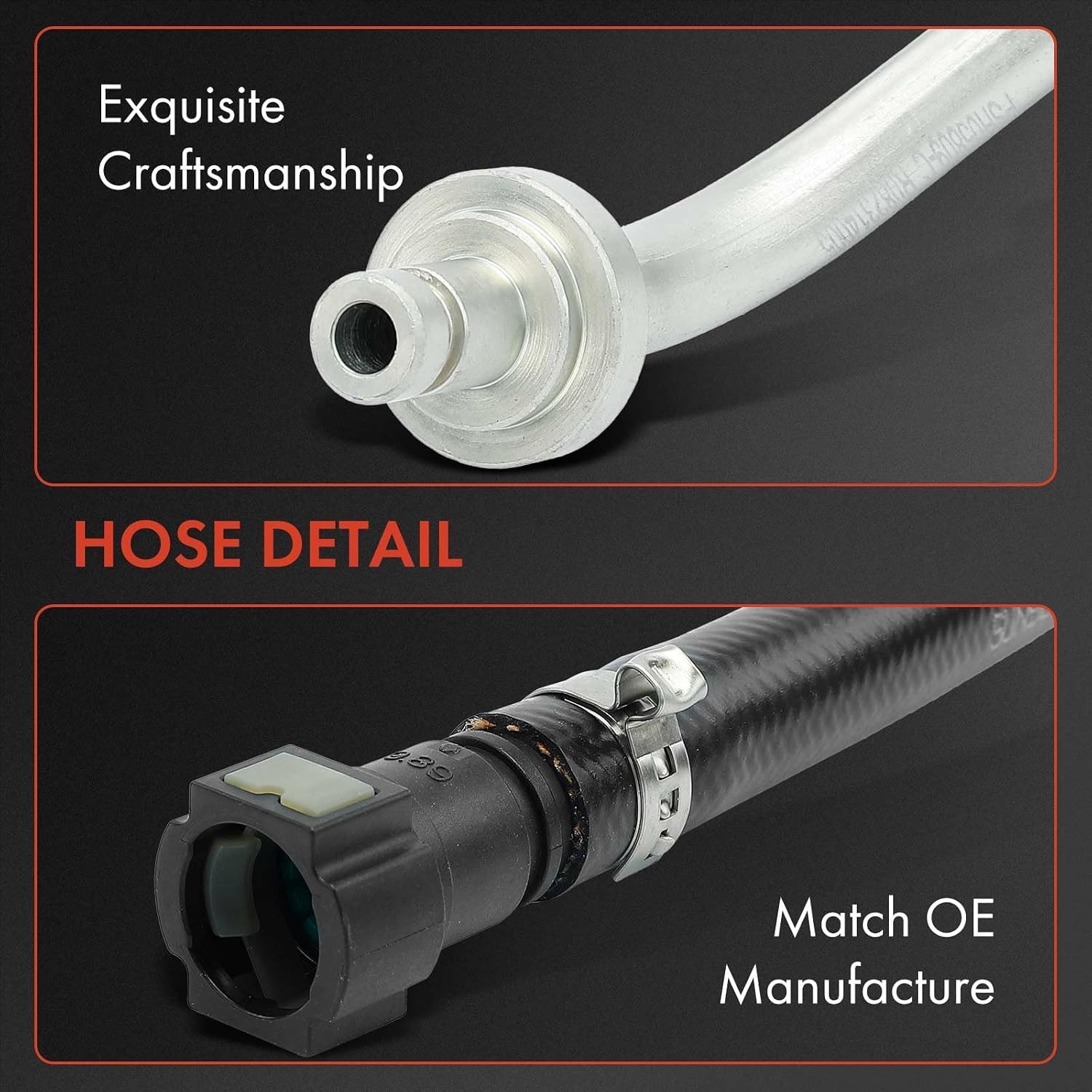 A-Premium Power Steering Return Hose Line Assembly Compatible with Ford Transit-150/250/350, Transit-350 HD, 2015-2016, L5 3.2L, Cooling Pipe To Steering Gear