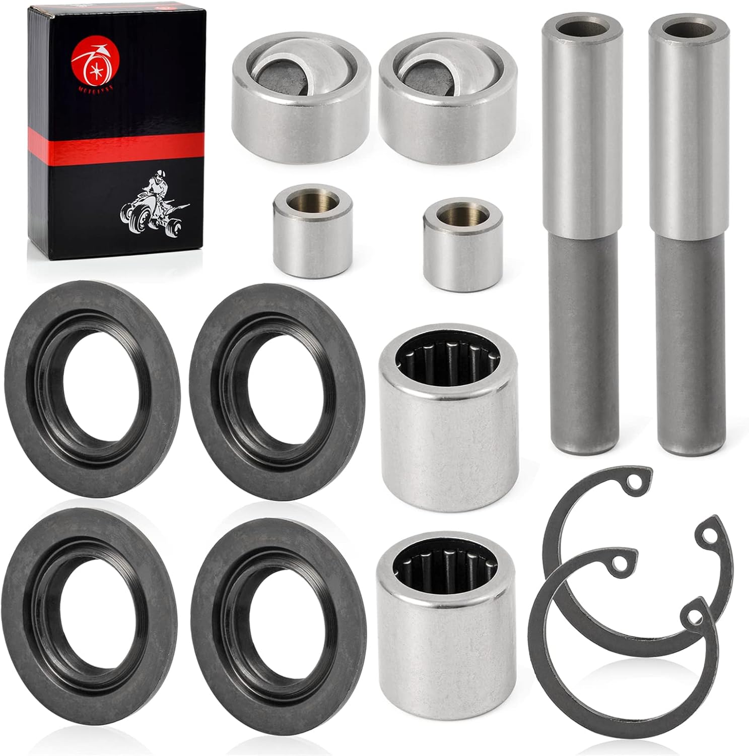 2 Set Front Upper AArm Bearing SEAL BALL JOINT SLEEVE Kit