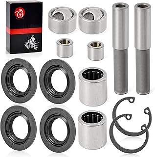 2 Set Front Upper A-Arm Bearing SEAL BALL JOINT SLEEVE Kit for Kawasaki 2005-2013 Brute Force 750 KVF750 Brute Force 650i KVF650 4x4i (NO KVF650 D E 4x4)