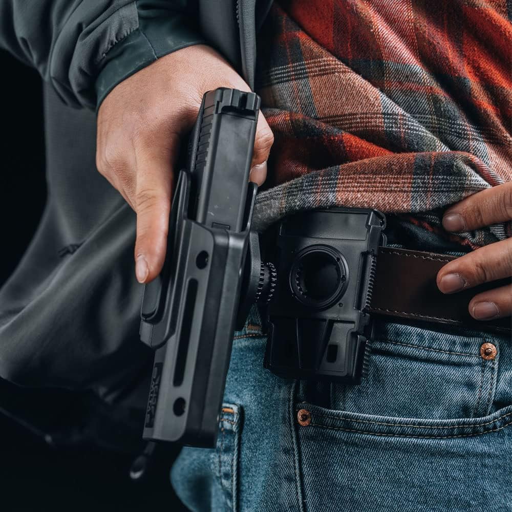 360° Rotation Glock17 Holster for Glock17,22,31 Gen 1-4 & G17 Gen5 - Right Hand OWB Belt Clip Concealed Carry