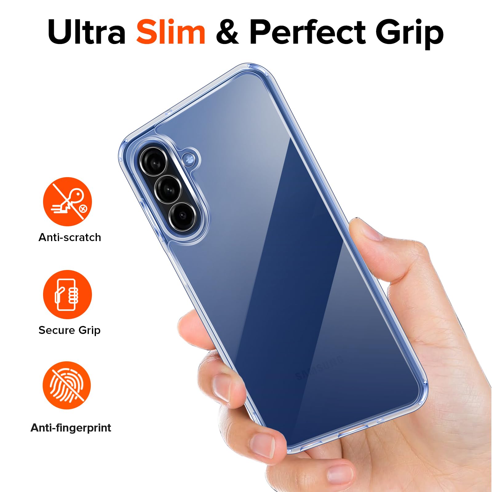 iVoler Przezroczyste, zapobiegające żółknięciu etui do Samsung Galaxy A17 4G / 5G z 2 sztukami szkła hartowanego, [Odporny na wstrząsy klasy wojskowej] HD przezroczysta cienka obudowa odporna na