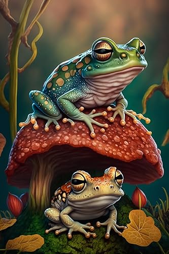 Rompecabezas de 500 piezas para adultos, rompecabezas de madera, rompecabezas de rana de hongo, juegos casuales para aliviar el estrés para todos,