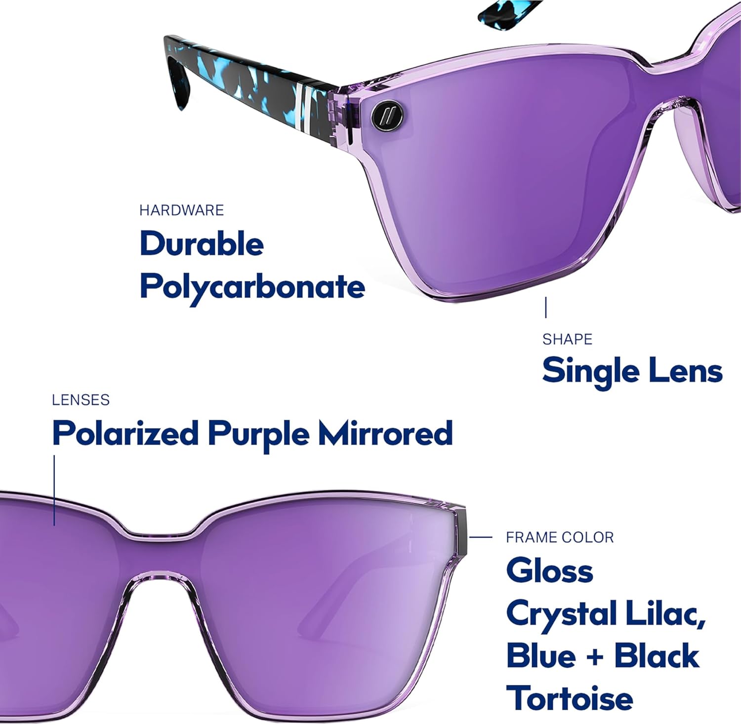 Blenders Buttertron Series – Single Lens Polarized Sunglasses with Cat-Eye Frames – 100% UV Protection – For Men & Women - Image 8