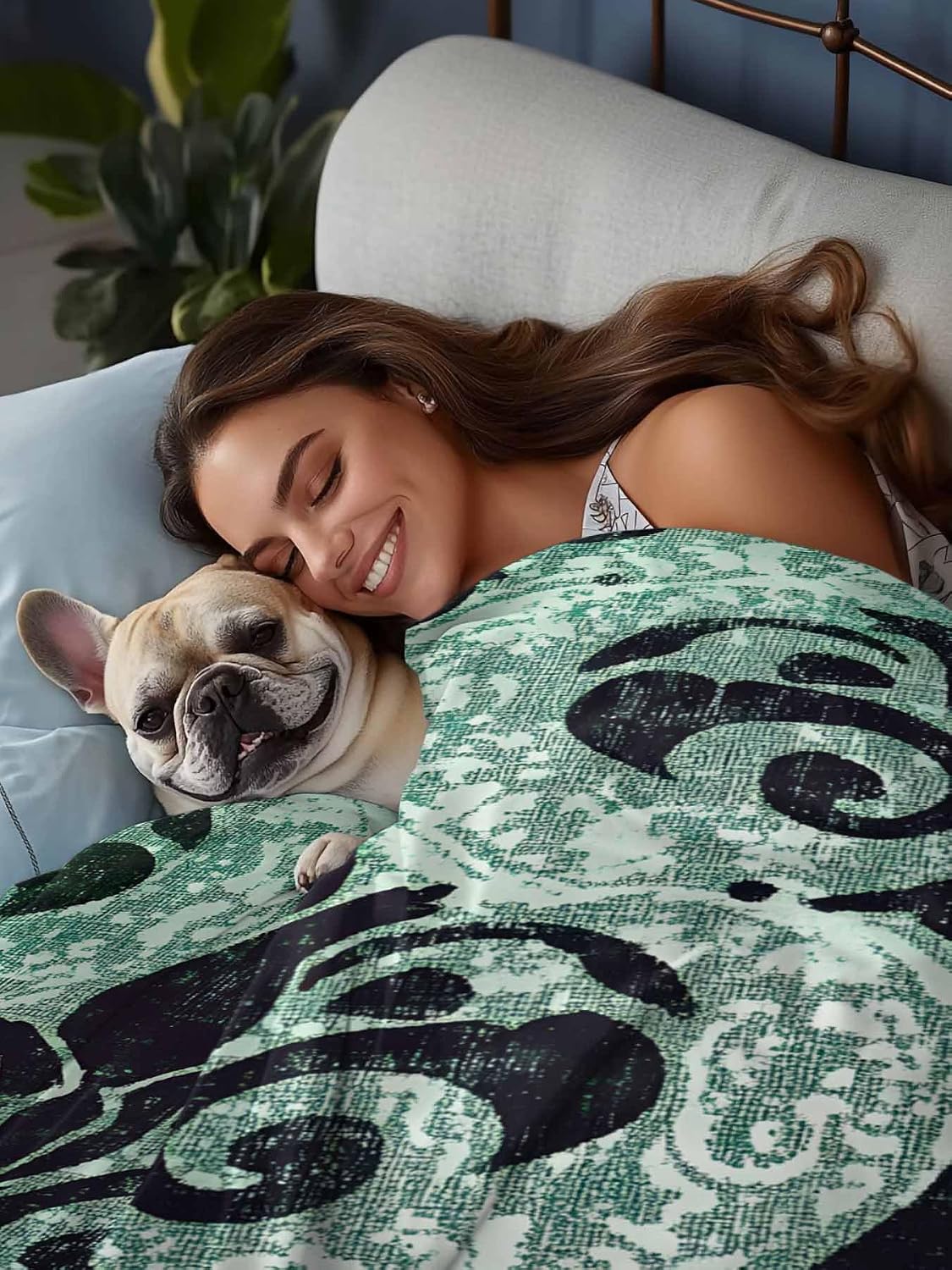 California King Flat Sheet, Vintage Floral Cal King Bed Sheets Only, Soft Microfiber Flat Sheet, Green Abstract Art Texture Hotel Quality Bedding Top Sheet Bedroom Home Dorm Decor