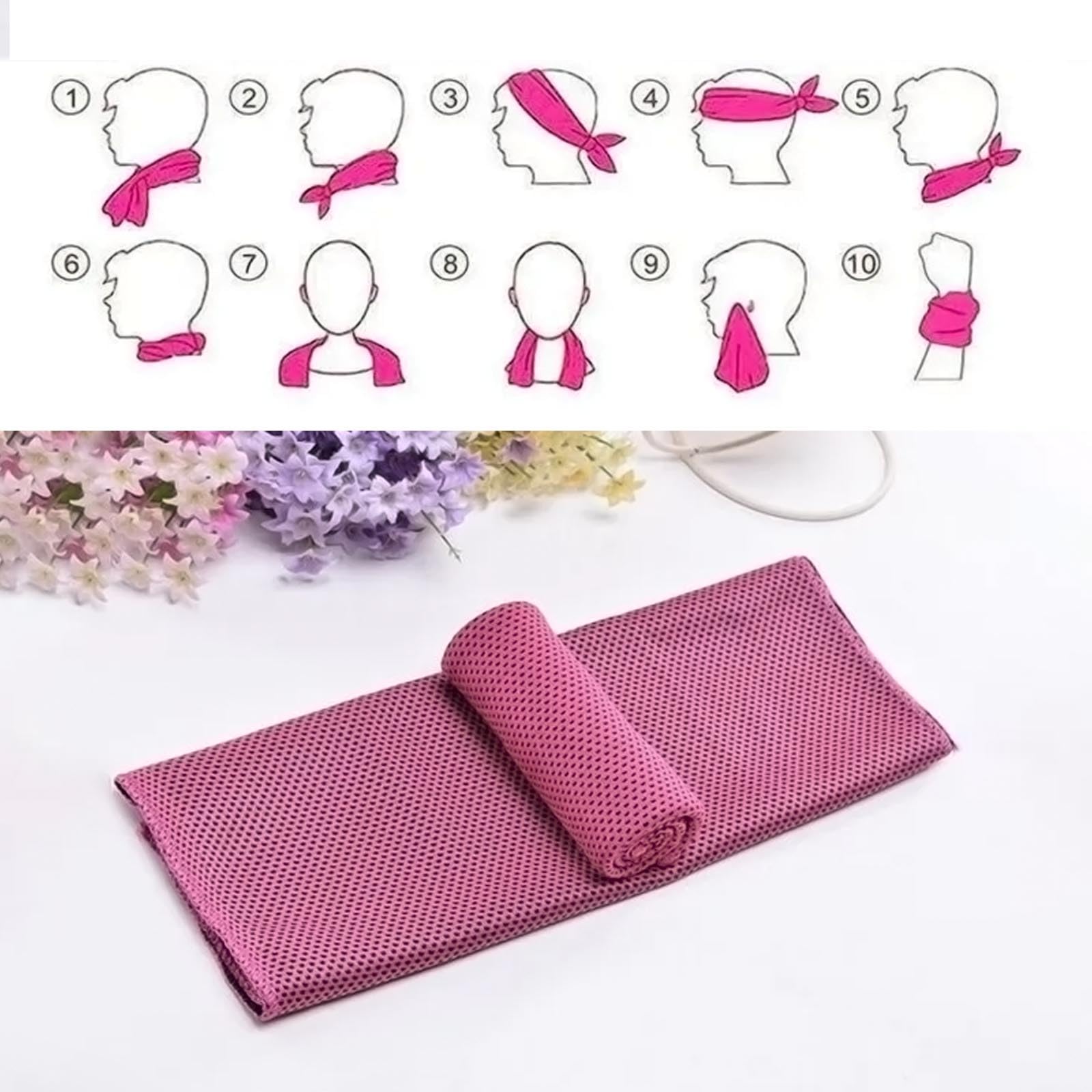 Asciugamani di raffreddamento in microfibra 100x30 cm per sport, golf, yoga, campeggio