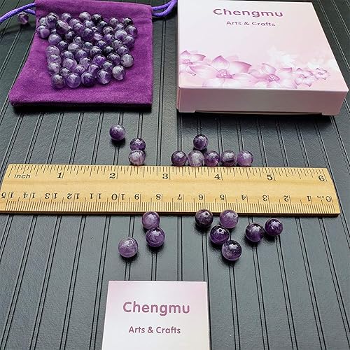 Miniatura 51 de Cuentas de piedra para hacer joyas, piedras preciosas naturales redondas sueltas espaciadoras para pulseras, collares y aretes, Piedra Kit