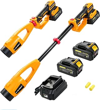 Cordless Leaf Blower 21V Electric Leaf Blower with 12.6Inch Telescopic Pole