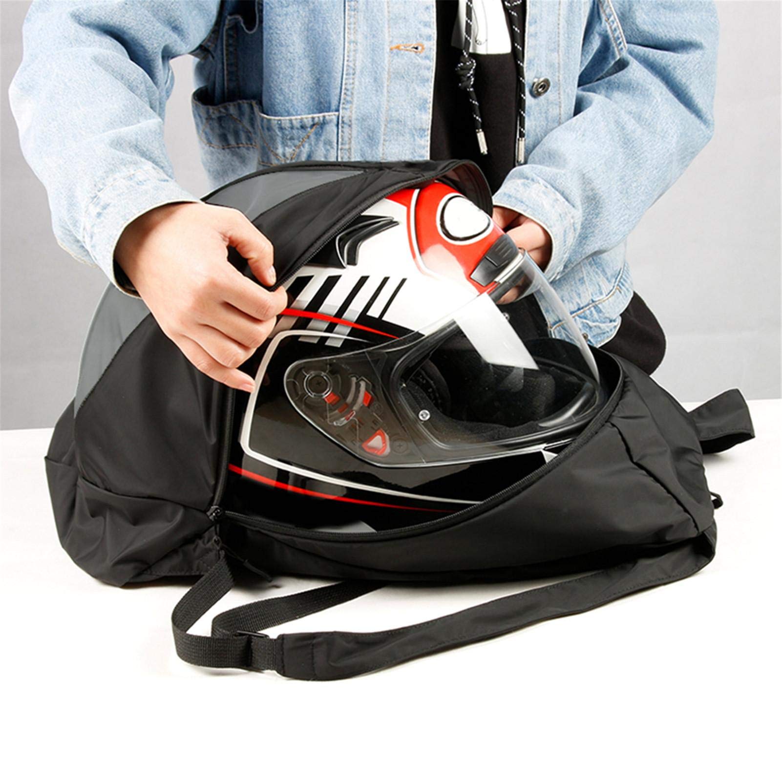 Mochila 28 L, bolsa casco motocicleta, soporte para casco, para viajes al aire libre, senderismo, escalada, ciclismo, mochila nailon.