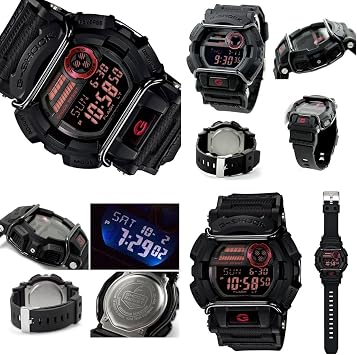 G-Shock Protector 20ATM Waterproof Digital Plastic Strap Watch for Men Unisex GD-400-1 GD-400-2 GD-400-3 GD-400-4 GD-400-9 GD-400-1 Black